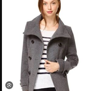 Babaton Charcoal Double-Breasted Pea Coat